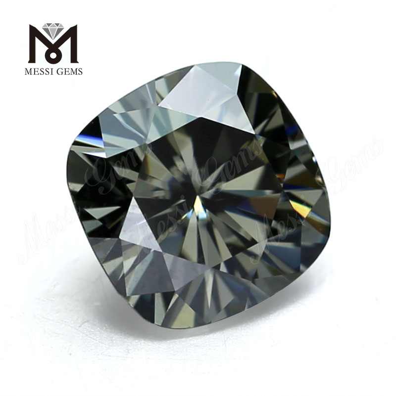 8mm 공장 가격 moissanite 다이아몬드 쿠션 컷 느슨한 회색 moissanite 캐럿당 가격