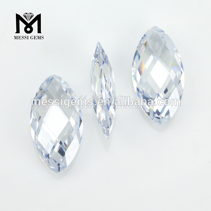 화이트 CZ 후작 2.5x5mm 합성 큐빅 지르코니아 원석