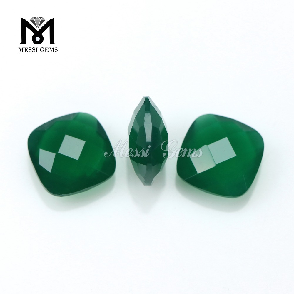 보석에 대한 최고 품질의 쿠션 녹색 마노 돌 가격