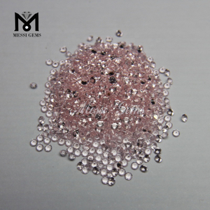 Wuzhou 공장 느슨한 원형 1.5mm 투명한 분홍색 나노 보석 돌