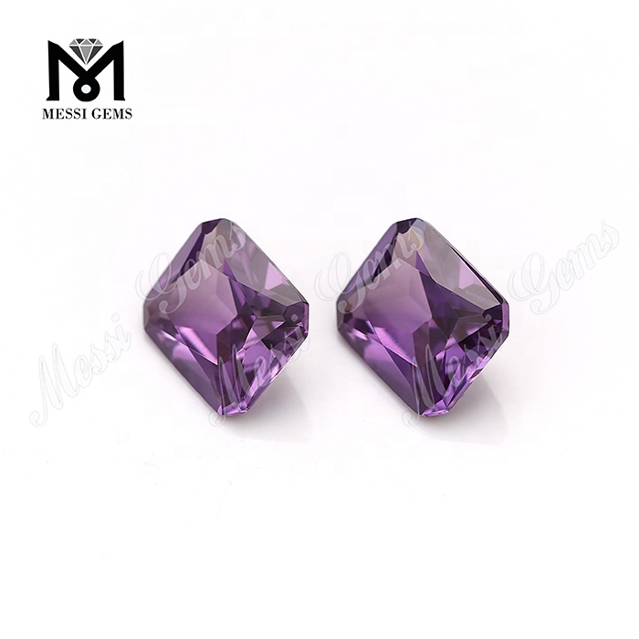 옥타곤 컷 8x10mm 색상 변경 합성 알렉산드라이트 커런덤 스톤