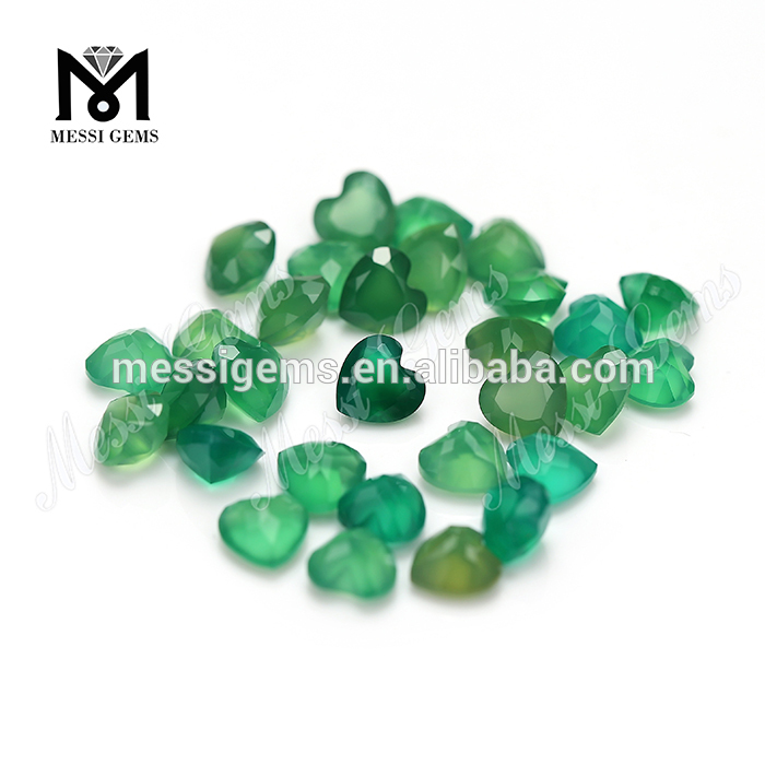 하트 컷 6x6mm 녹색 마노 스톤 가격