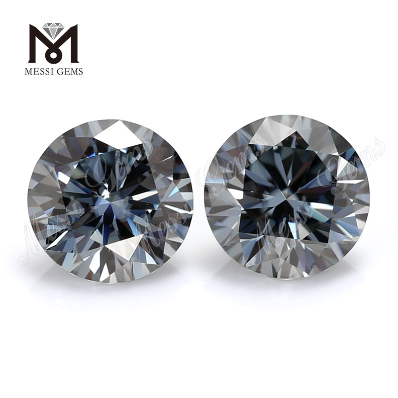 반지를 위한 회색 둥근 화려한 커트 합성 6.5mm 회색 moissanite 다이아몬드 돌