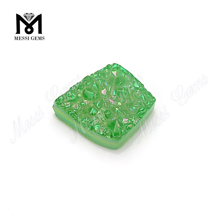보석 만들기를 위한 고품질 자연적인 Druzy 원석 녹색 Druzy 돌