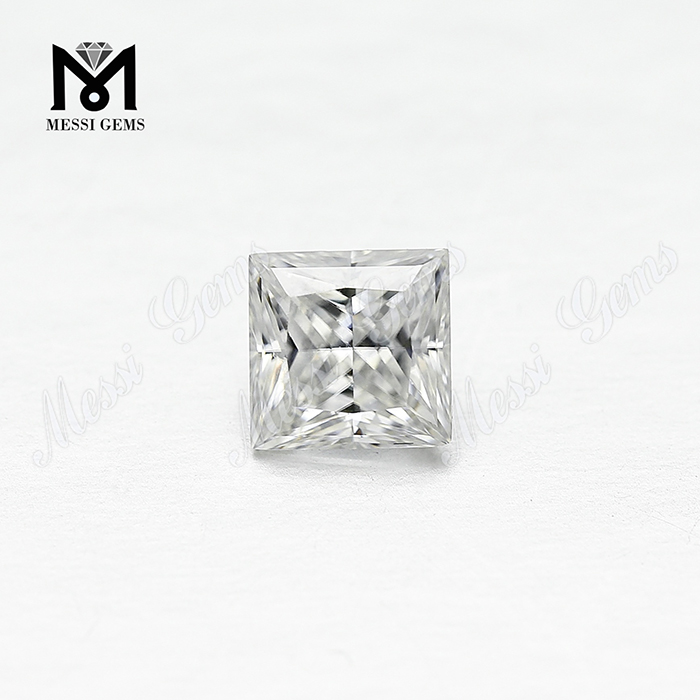 화이트 컬러 스퀘어 모이사나이트 다이아몬드 모양 VVS 모이사나이트 프린세스 1ct 제조사