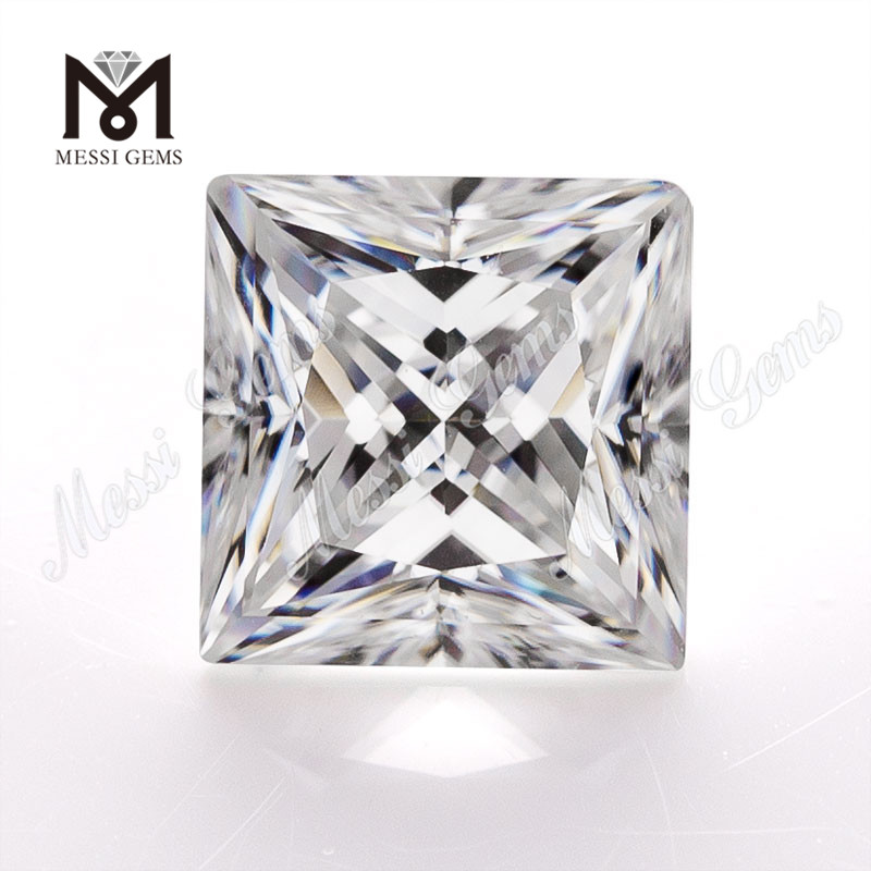 도매 def moissanite 다이아몬드 화이트 프린세스 컷 5.5x5.5mm 당 캐럿 가격 느슨한 moissanite