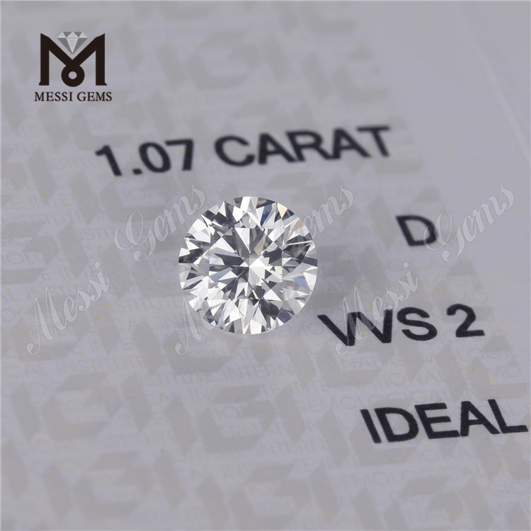 IDEAL 합성 1.07ct VVS per carat price 대형 lab grwon D hpht cvd diamond