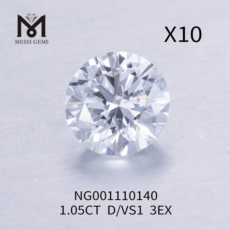 1.05ct D 라운드 랩 다이아몬드 VS1 EX 컷 그레이드