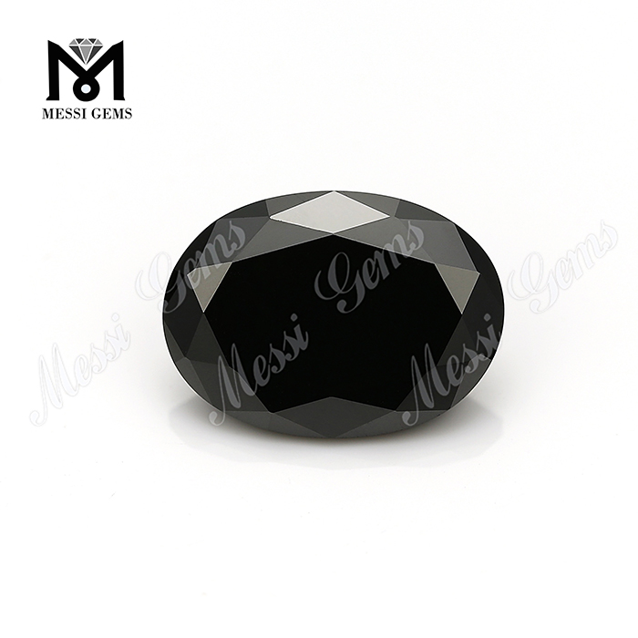 타원형 모양의 검은 색 moissanite 8x10mm 느슨한 moissanite 돌 공장 가격 보석 재고 있음