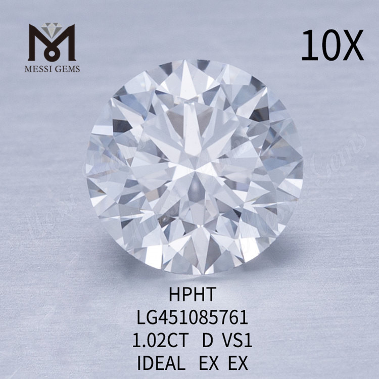 HPHT 랩그로운 다이아몬드 1.02ct D VS1 RD IDEAL 컷 그레이드