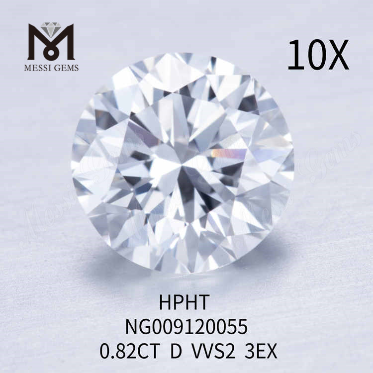 0.82CT 루스 랩 크리드 다이아몬드 VVS2 3EX 화이트 라운드
