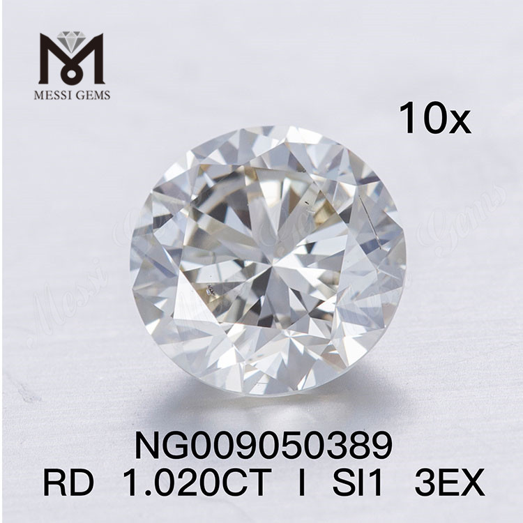 I 컬러 루스 원석 합성 다이아몬드 1.020ct SI1 RD 모양
