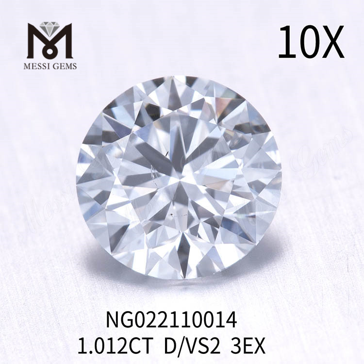 D 컬러 1.012ct EX CUT 도매 루스 랩 그로운 다이아몬드 VS2