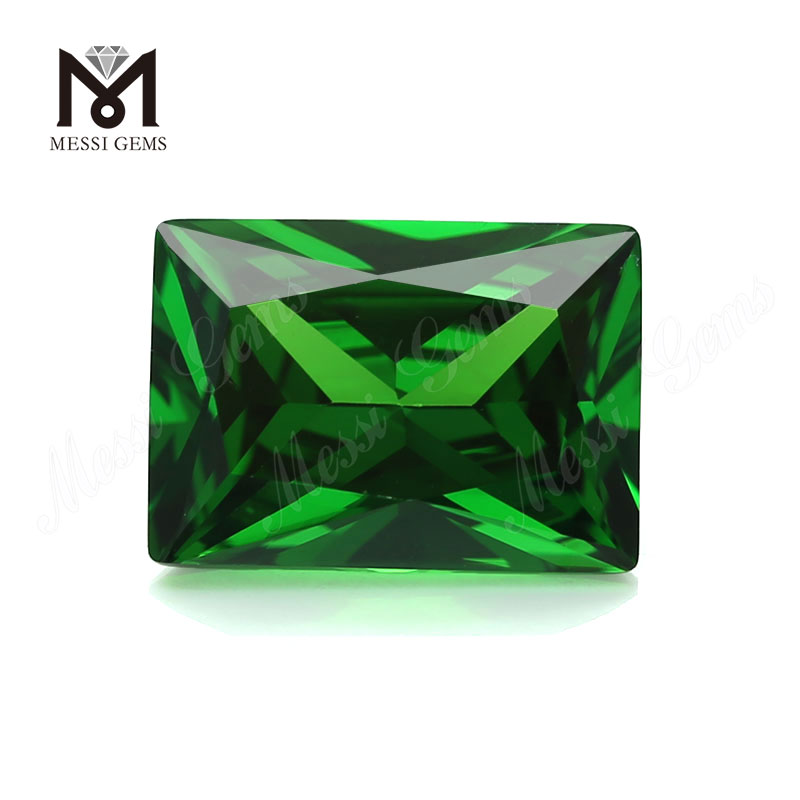 최고 판매 바게트 컷 10x14mm 도매 큐빅 지르코니아 그린 cz 원석
