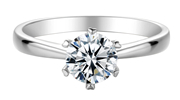 Messi 보석 도매 1 캐럿 Def Moissanite 다이아몬드 결혼식 Dainty 925 스털링 실버 반지