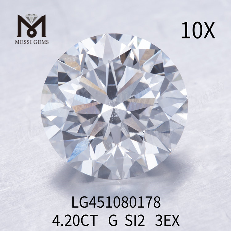 4.2캐럿 G SI2 RD 3EX 컷 그레이드 랩그로운 다이아몬드