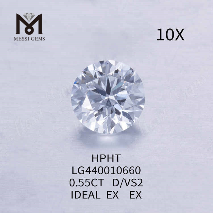 0.55CT D/VS2 라운드 랩 그로운 다이아몬드 IDEAL