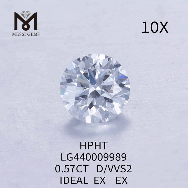0.57CT D/VVS2 라운드 랩 그로운 다이아몬드 IDEAL