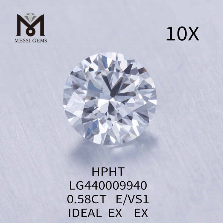 0.58CT 화이트 E/VS1 라운드 루스 랩 다이아몬드 IDEAL