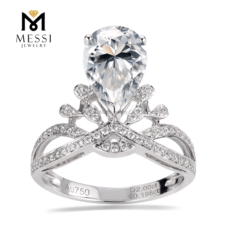 Moissanite 다이아몬드 결혼 반지 14k 18k 패션 moissanite 반지