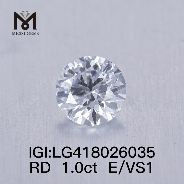 1.0CT E/VS1 라운드 EX VG 랩그로운 다이아몬드