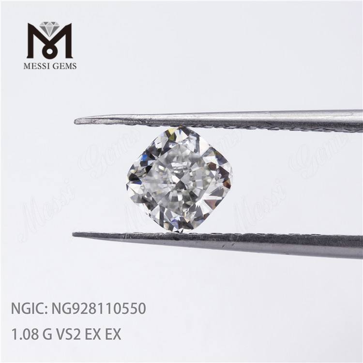 1.08CT EX EX 브릴리언트 컷 G VS2 화이트 CVD 다이아몬드 합성 연구소에서 만든 다이아몬드 스톤