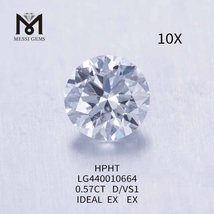 0.57CT D/VS1 라운드 랩 그로운 다이아몬드 IDEAL