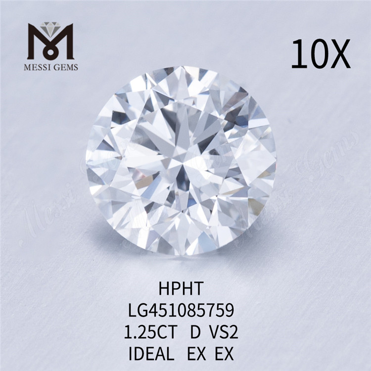 HPHT 랩 다이아몬드 1.25ct D VS2 RD BRILLIANT
