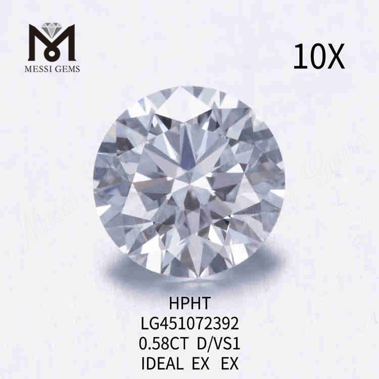 0.58CT D/VS1 lab에서 만든 다이아몬드 IDEAL EX EX