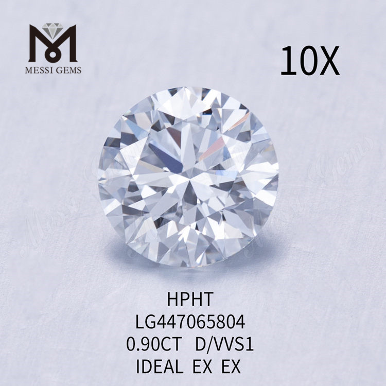 0.90캐럿 D VVS1 라운드 BRILLIANT IDEL 컷 랩 그로운 다이아몬드