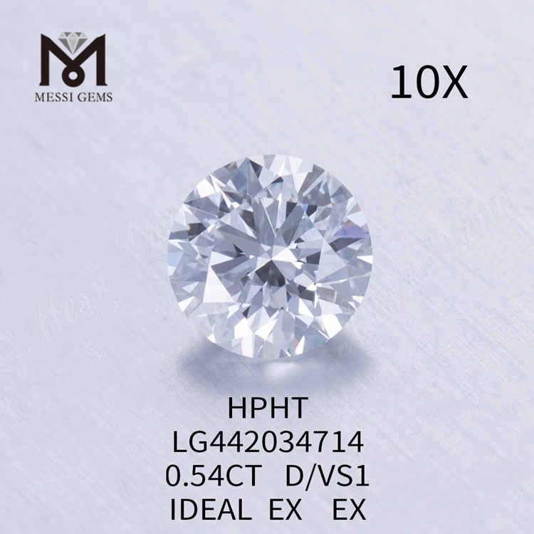 0.54CT D/VS1 라운드 랩 그로운 다이아몬드 IDEAL EX EX