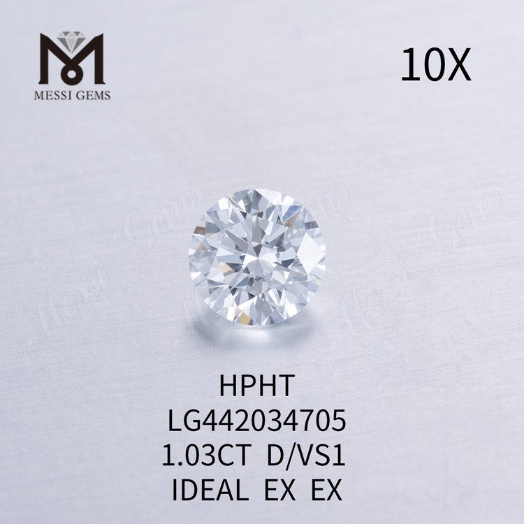 1.03캐럿 D VS1 IDEAL EX EX 라운드 랩 그로운 다이아몬드