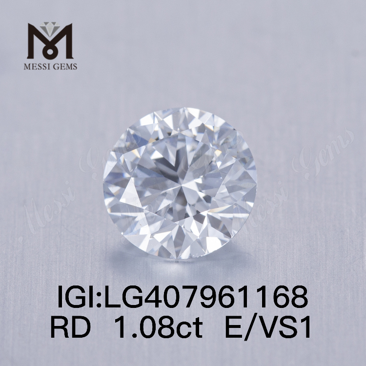 1.08CT E/VS1 라운드 IGI 랩그로운 다이아몬드