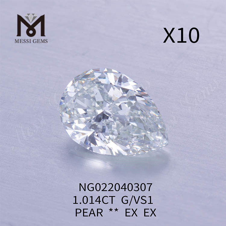 1.014캐럿 도매 루스 랩 그로운 다이아몬드 페어 G VS1